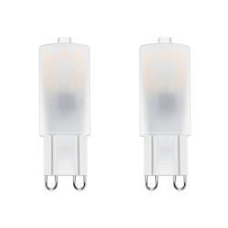 G9 LED-lamppu 2.5W lämmin valkoinen 2700K, halogeenipolttimon vaihto, 250 lumenia ei himmennettävä, 2 kpl pakkaus