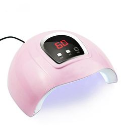 Linkrunning UV LED neglelampe 54W, professionel negletørrer gel polsk lys, UV neglelys med 3 timers indstilling, neglelakhærdende gel LED-tørretumb...