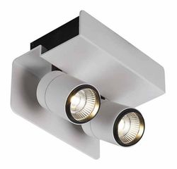 Inspired Lighting Fusion Overflade Monteret Spotlight , Wall Light 2 x 7W LED 4000K, 1030lm, Matt White, Sort