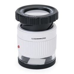 30X säädettävä suurennus LED-asteikko luuppi metallisylinterin suurennuslasi tarkastusta varten Valkoinen