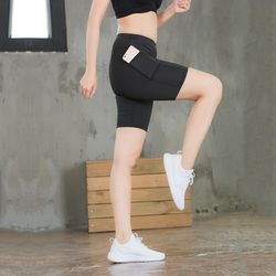 Women's Biker Shorts Hurtigtørkende yttertøy for trening Fitness Sommerklær Rosa L