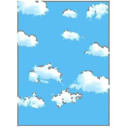 3x5ft Blue Sky White Cloud Photography Bakteppe Bakgrunn Studio Rekvisitter