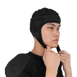 Pehmeä kypärä Pehmeä Kuori Päänsuoja Maalivahti Säädettävä Jalkapallo Maalivahti Kypärä Tuki Jalkapallo Kypärä Sininen