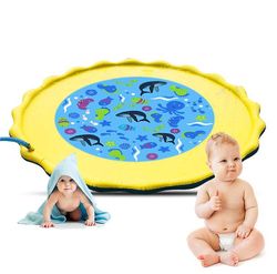 Handuo Børn Splash Pad Vand Play Mat, Pige &dreng Sommer Udendørs / have gul