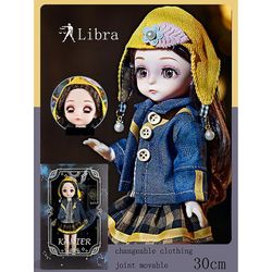 Lauwodun 12 Stjernetegn Dukker Piger Simulation Princess Store Doll Legetøj Gaveæske Libra