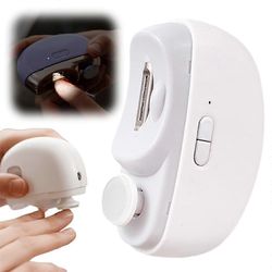 Kynsileikkurit eläkeläisille, 3 in 1 sähköinen kynsileikkurin kiillotuskone, automaattinen, 2 nopeutta, valkoinen, ruostumaton teräs Viite: 9092