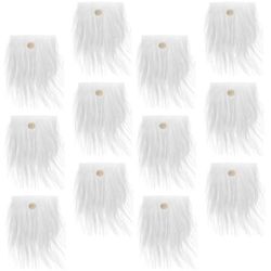 Tekotontun partat ja nenät pienten nukkejen valmistustarvikkeiden tekemiseen puupalloilla ja askartelulla Valkoinen 9.00X8.00X1.00CM