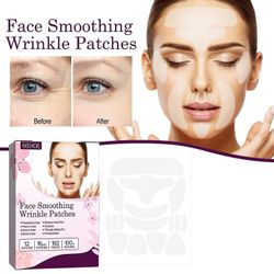 Kakanwo Ansiktsmasker Hudpleie Face Wrinkle Patches - Fine-Line Remover Strips å glatte øyne, munn, rynke linjer og panne-hudpleie pads for Overnig...