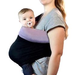 Mama's Bonding Comforter, Baby Wraps Carrier, Ring Slynge, pustende ergonomisk bæresele for baby 2 til 36 måneder HK Svart