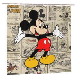 Disney Mikke Mus Tegneserie (150) dusj gardiner for bad våningshus Iron dusjforheng Vanntett vaskbar Home Decor med 12 kroker 72 "x 72" Plastic 72x...