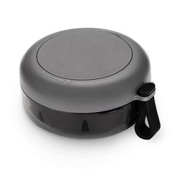 Hammasproteesikotelo, ehdottomasti vuotamaton hammasproteesikylpylaatikko, hammasproteesikuppi siivilällä &magneettinen peili&tarra Harmaa