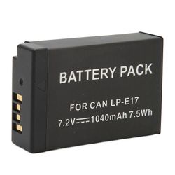 LP E17 akku älykäs suuren kapasiteetin 1040mAh vaihto 200D II R10 RP 750D M6mark2 800D 850D 77D 760D M3 M5