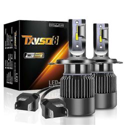 H4/9003/hb2 Hi/lo led-ajovalolamput, 2kpl vedenpitävä 100w 6000k 15000 lumens led-lamppu ajovalaisin K