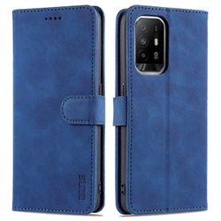 OPPO A94 5G / A95 5G / Reno5Z 5G / F19 Pro+ AZNS Skin Feel Calf Texture Horizontal Flip -nahkakotelo korttipaikoilla ja pidikkeellä ja lompakolla