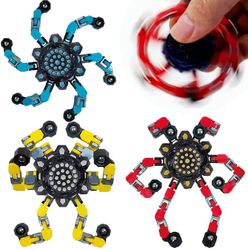 AIR 3Pcs DIY Chain Mekanisk Transformable Gyro Legetøj roteret overlappet 3 Three Colors