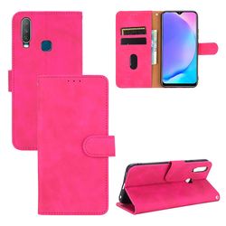 Etui til Vivo Y17/ Y15/ Y12/ Y11 Cover Premium Læder med Kortholder Flip Folio Magnetisk Etui Coque - Sort Pink