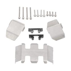 Rc bil rustfrit stål chassis rustning akselbeskytter glideplade til 1/24 Rc crawler aksial Scx24 90081