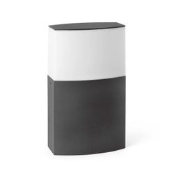 Faro Lighting (UK) Faro Datna - 1 Lys Udendørs Pullert Piedestal Lys Hvid, Mørkegrå IP44, E27