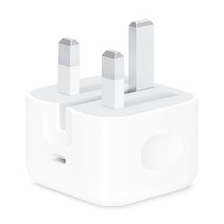 Officiel Apple 20W UK 3-fast USB Type C-opladeradapter - Hvid (bulkpakket)