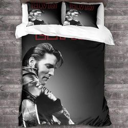 o2757 Lakanat Elvis Presley pussilakanasetti, laulaja vuodevaatteet peitto 3D peitto kansi rock 'n' roll sisustus king lakanat fVV2757 135x200cm 53...