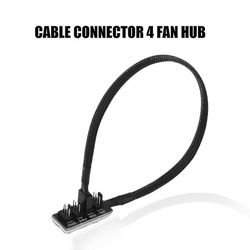 Pc køler fan power 1 kvinde til 4 mand 4pin socket fan hub splitter kabel