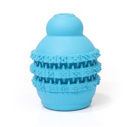 Gummi hund Legetøj Gourd utætte bold pet forsyninger blå