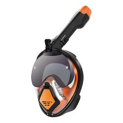 Aikuiset Dry Top Snorkkelinaamio Uintivälineet Vedenalaiset sukellukset Koko kasvot Snorkkelimaamio Huurtumista estävät suojalasit aikuisille Musta...