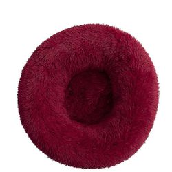 Eveltek Behagelig rund blød katteseng Vin rød 40CM*40CM