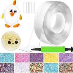 Oppgrader Nano Tape Bubble Kit, dobbeltsidig tape plastboble, elastisk tape nye 0.01cm*0.5cm*500cm