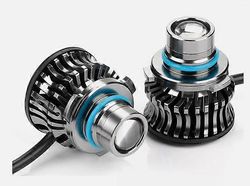 2x H7 / H8 / 9006 LED-laserajovalojen polttimot projektorin linssin sumuvalolamppu 6000LM 21W