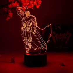 Wekity Guts Otaku Lamppu Berserk Anime Lamp Figure Night Light, 16 Color Rgb Led Remote, 3D Anime Room Dcor Lahja Otakulle
