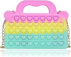 Ubiuo Pop Fidget Kukkaro Olkalaukku Push It Bubble Aistillinen Crossbody Pussit Poppet käsilaukku tytöille Fidget Popper Lelu Lapsille Juhla lahjat...