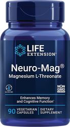 Life Extension Livsförlängning Neuro-Mag Magnesium L-treonat 90 vegetariska kapslar