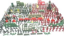 Phwj 330 osaa Armeijan toimintahahmot setti, sotilaallinen leikkisetti sotilailla, tankeilla, lentokoneilla, lipuilla, sotilashahmoilla Aseta malli...
