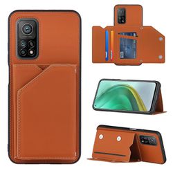 Gangxun Sag For Xiaomi Mi 10t/10t Pro Vintage Cuir Cover Læder sag Kofanger - Marron