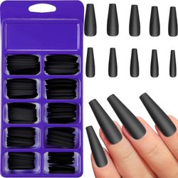 Grape Pp 100pcs Professionel Coffin Falske negle, ballet Negle Lang Akryl Nail