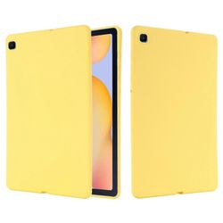 Samsung Galaxy Tab S6 Lite Yksivärinen nestemäinen silikoni-iskunvaimenninkotelo (musta) Keltainen