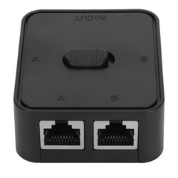 RJ45 CAT6 2 porttia Gigabitin verkkokytkin 2 in 1 ulos Verkkonäppäimen painalluksen jakajakytkin 1 in 2 ulos Virta vapaa verkkokytkin