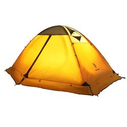 Tents Hillman 2 personers aluminiumsstang ultralet dobbeltlags vandtæt med sneskørt campingtelt Barraca Beach Bivvy Gul