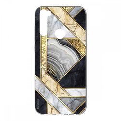 Crazy Kase Hull For Xiaomi Redmi Note 8t I Blød Silikone, sort og gylden marmor