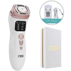 3 in 1 Mini Hifu -koneen ultraääni Rf Ems kasvojen kauneuslaite kasvojen kaulan nostaminen kiristävä ihon nuorentaminen ihonhoitotuote hk UK Plug