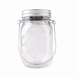 Ulkona aurinkolasi mason purkki integroitu aurinkopaneeli ja ledit valaistukseen