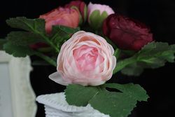 Ruili En række farvestrålende brude bryllup kunstige blomster 7 hoveder 3 knopper Bouquet farverige dug Lotus grøn hangya
