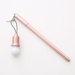 5 stk Tegneserie Cute Creative Pære Modellering Neutral Pen, Pink Color
