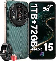 OUKITEL WP200 Pro kestävä puhelin 24GB+1TB kuulokkeilla/älykellolla vihreä