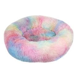 Eveltek Blød behagelig rund katteseng Multifarve 90CM*90CM