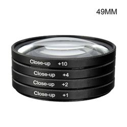 4kpl makrolähiobjektiivin suodatinsarja +1 +2 +4 +10 49/52/55/58/62/67/72/77/82mm 49mm