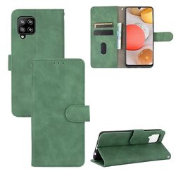 Etui til Samsung Galaxy A42 5g Cover Premium læder med kortholder Flip Folio magnetisk etui Etui Coque - Sort Grøn