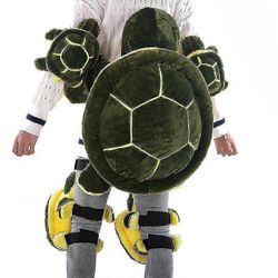 Suojavarusteet hiihtoluisteluun lumilautailu, söpö kilpikonnakilpikonnatyyny Vihreä Kid Knee