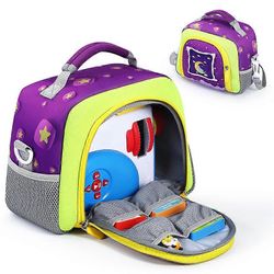 Lichifit Säilytyslaukun tarvikkeet Little Tikes Story Dream Machine Books Starter Set Neopreeni Double Opening Vetoketju (violetti)